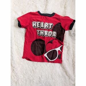 Disney Mickey Mouse Valentine's Heart Throb Kids T-Shirt Toddler Size XXS 2/3